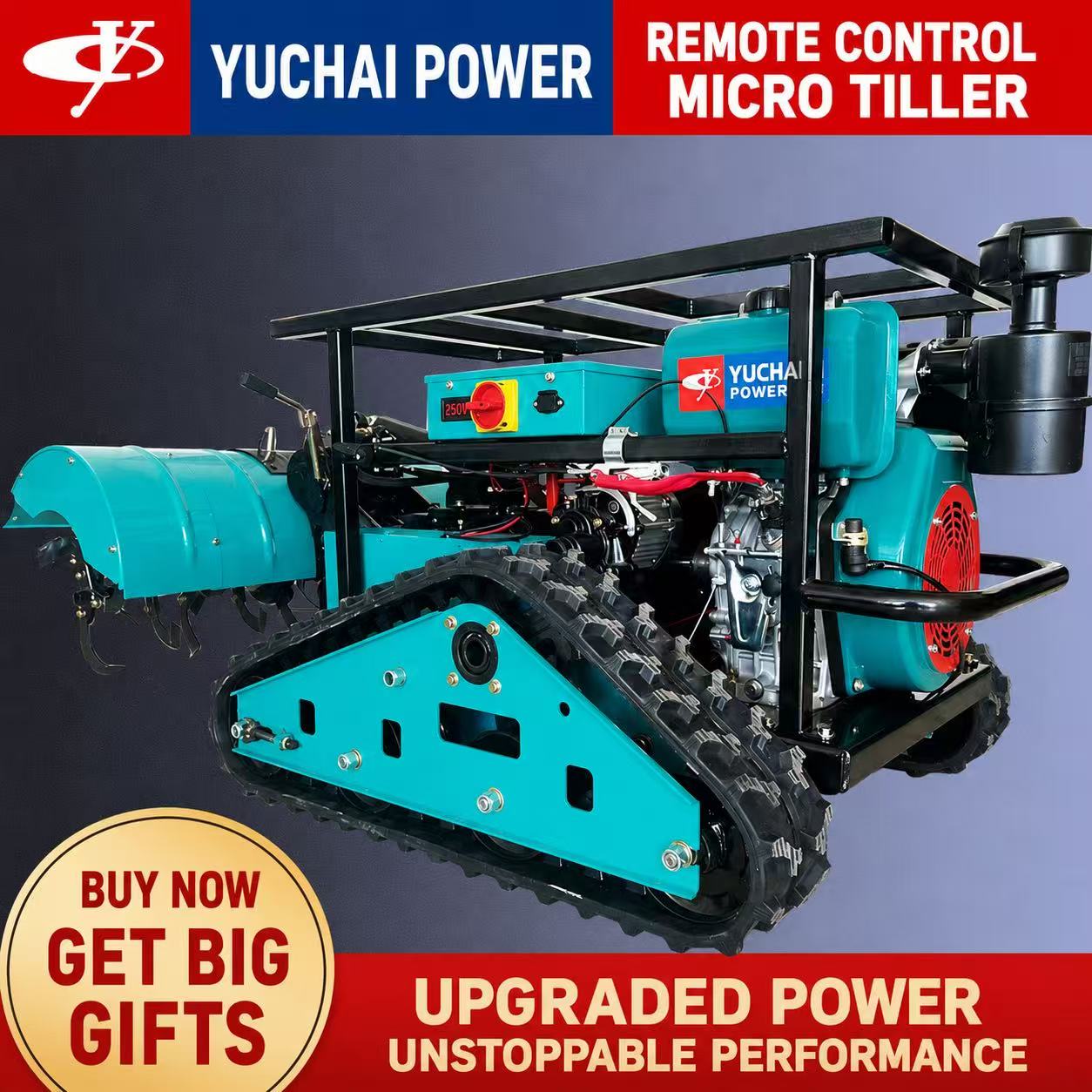 Remote control tillage machine