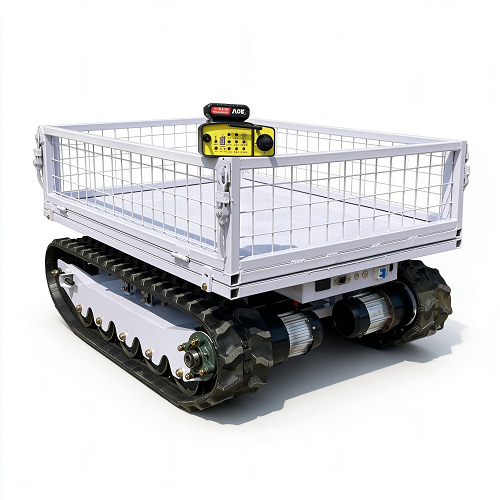 Wireless Remote Flatbed Crawler Transport Cart, All-Terrain Tracked Carrier For Orchard, Mountain Farm